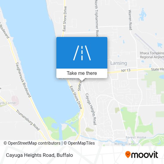 Cayuga Heights Road map