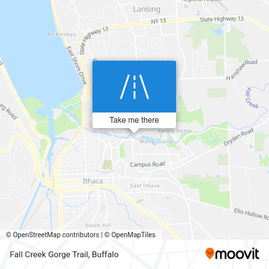 Fall Creek Gorge Trail map