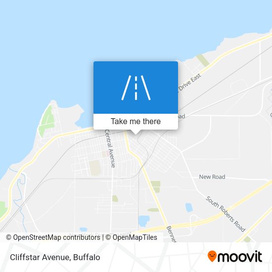 Mapa de Cliffstar Avenue