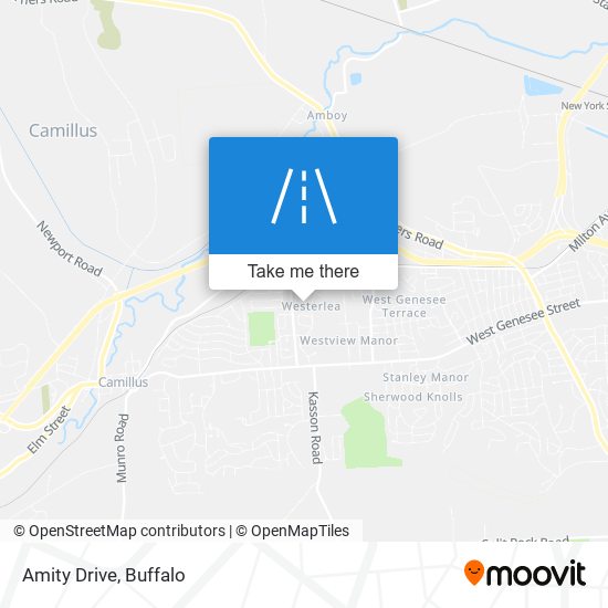 Mapa de Amity Drive
