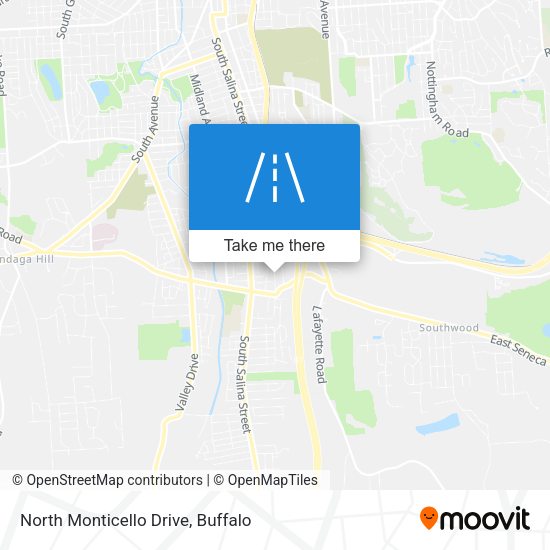 North Monticello Drive map