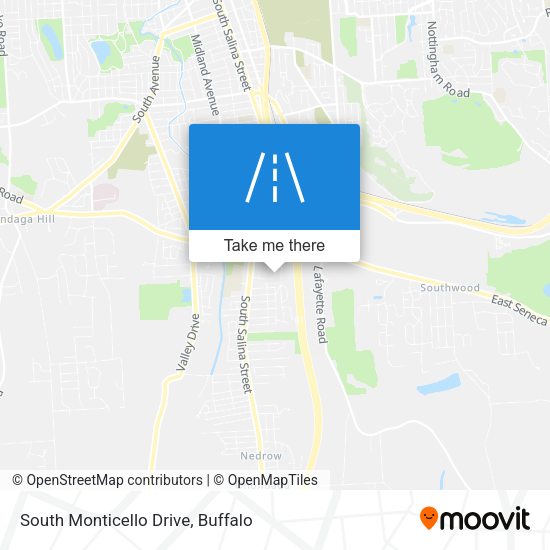 South Monticello Drive map
