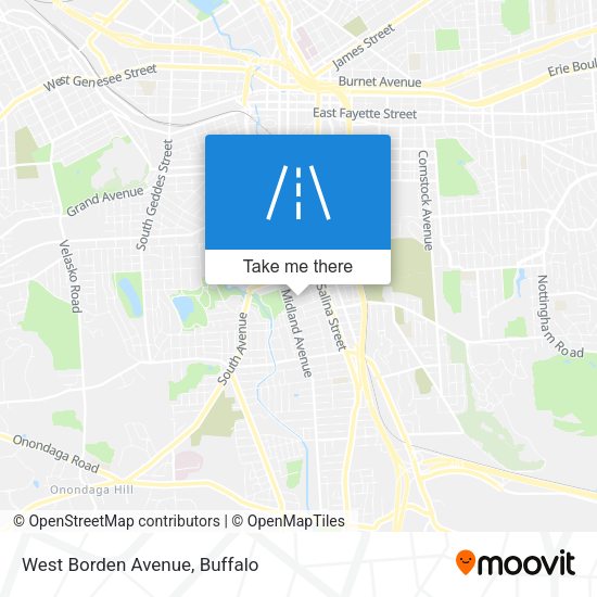 West Borden Avenue map