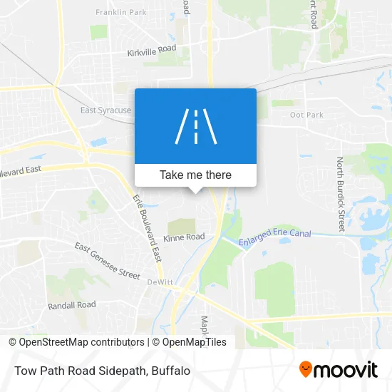 Tow Path Road Sidepath map