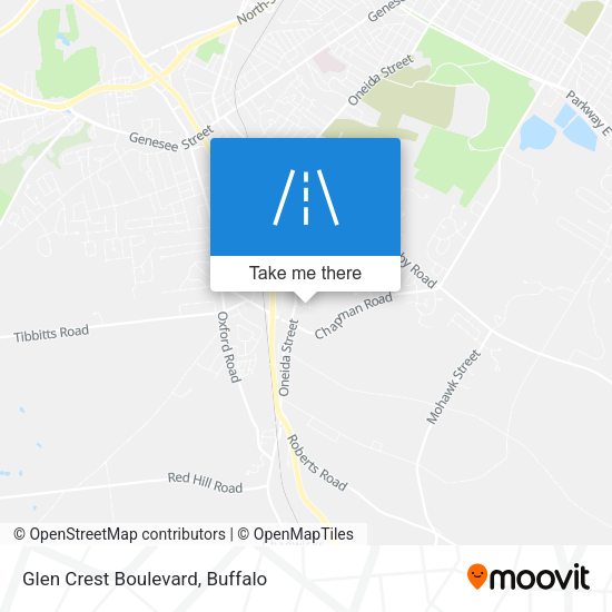 Glen Crest Boulevard map