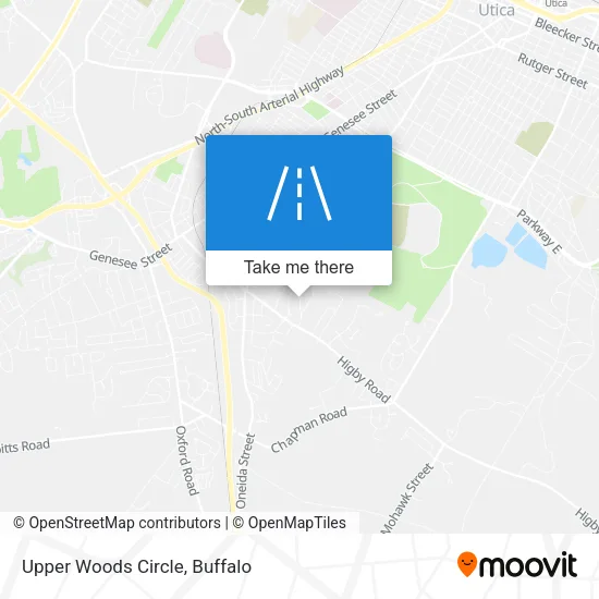 Upper Woods Circle map