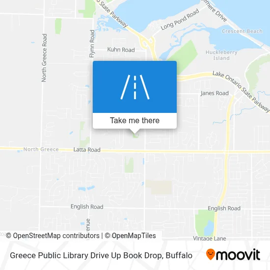 Greece Public Library Drive Up Book Drop map