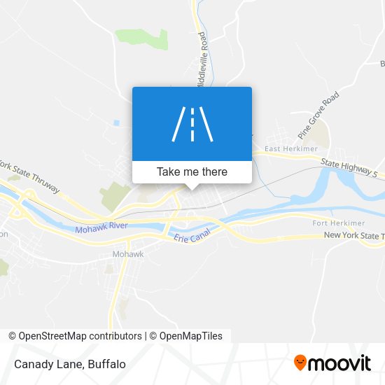 Canady Lane map