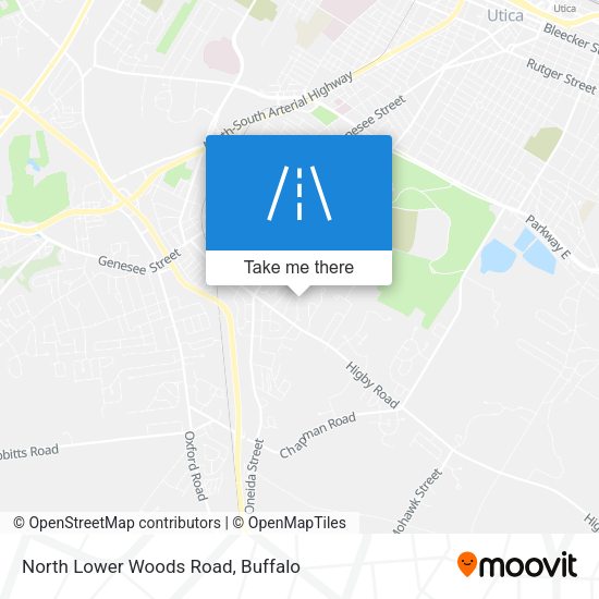 North Lower Woods Road map