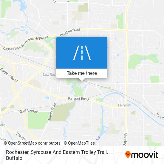 Rochester, Syracuse And Eastern Trolley Trail map