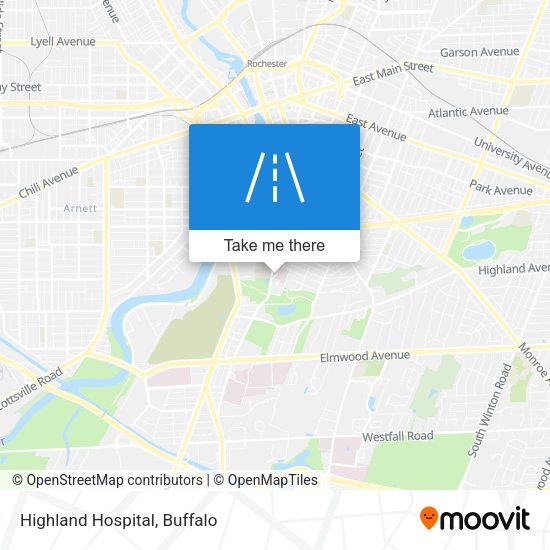 Mapa de Highland Hospital