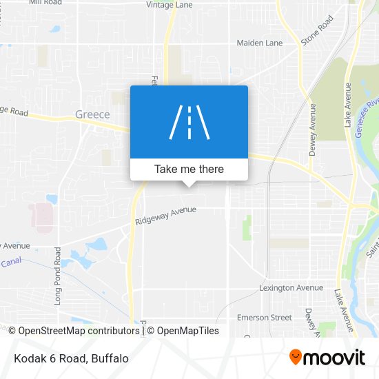 Mapa de Kodak 6 Road