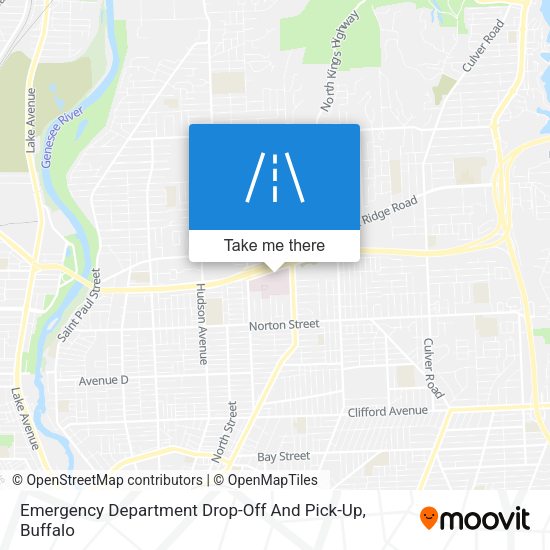 Emergency Department Drop-Off And Pick-Up map