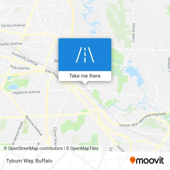 Tyburn Way map