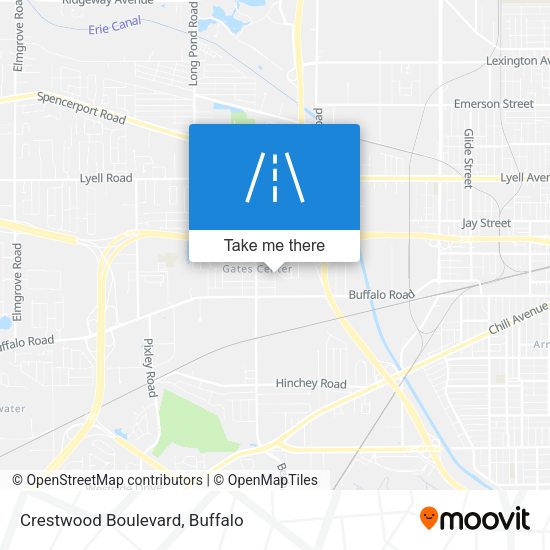 Crestwood Boulevard map