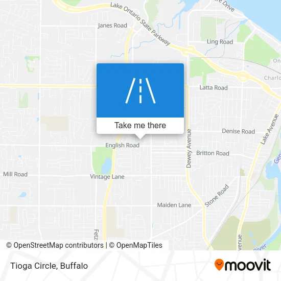 Tioga Circle map