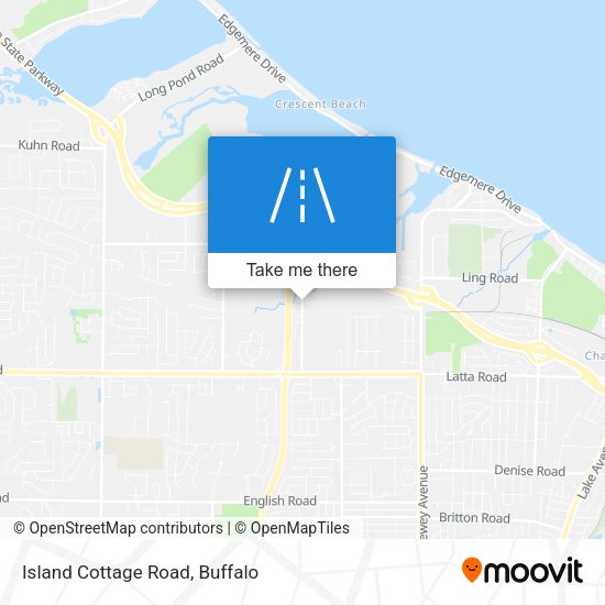 Island Cottage Road map