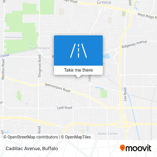 Mapa de Cadillac Avenue