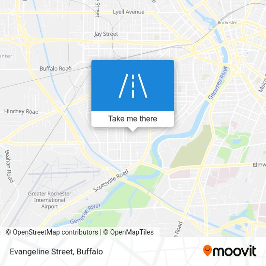 Mapa de Evangeline Street