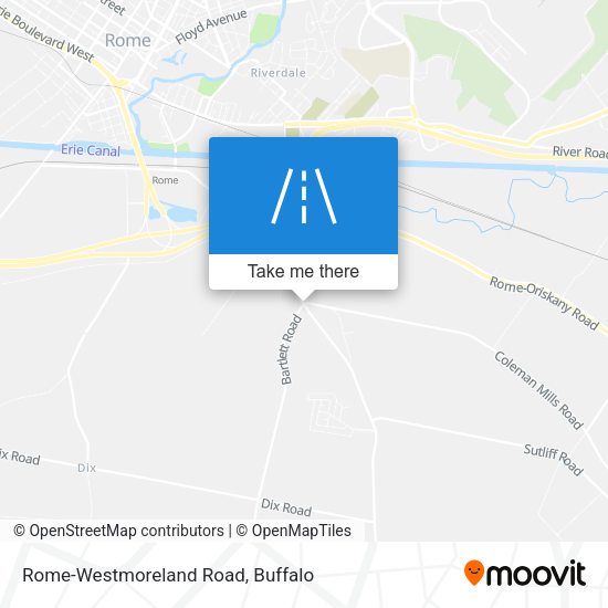 Rome-Westmoreland Road map