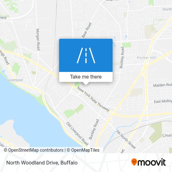 North Woodland Drive map