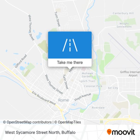 West Sycamore Street North map