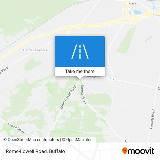 Rome-Lowell Road map