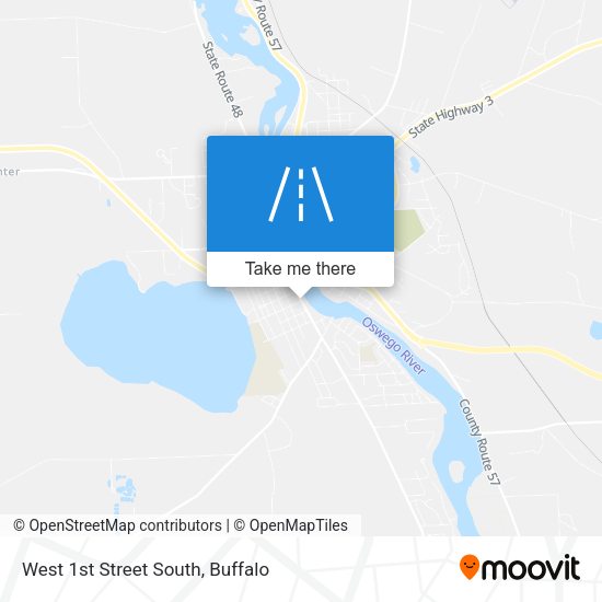 West 1st Street South map