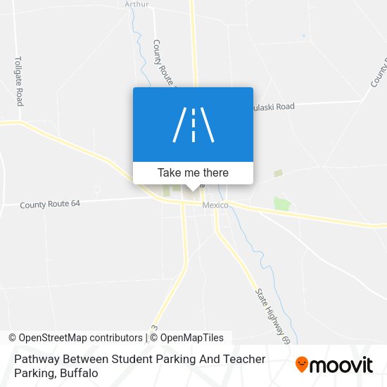 Mapa de Pathway Between Student Parking And Teacher Parking
