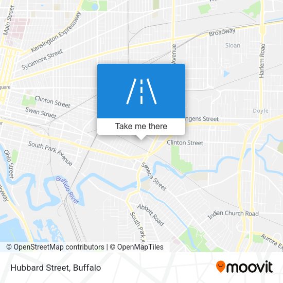 Mapa de Hubbard Street