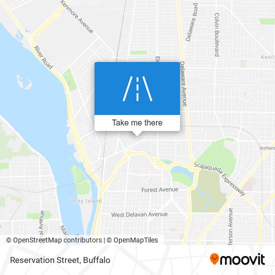 Reservation Street map