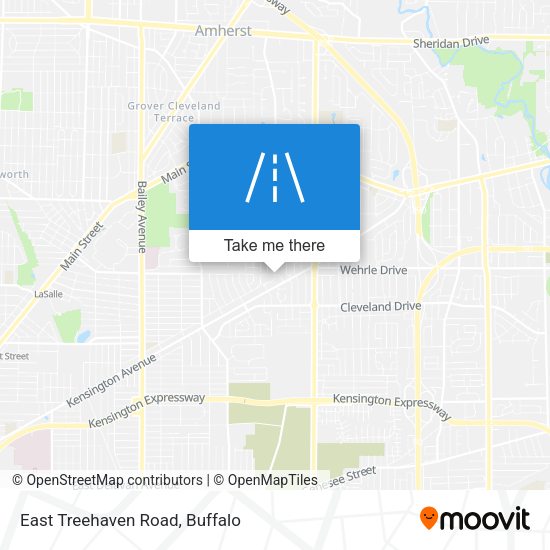 East Treehaven Road map