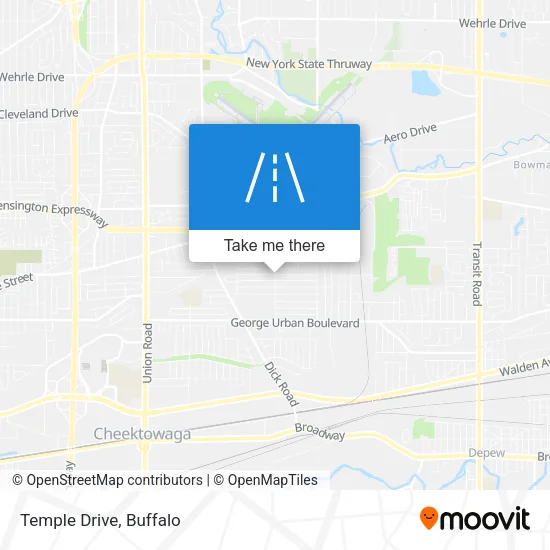 Temple Drive map
