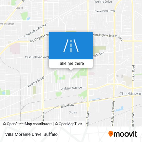 Villa Moraine Drive map