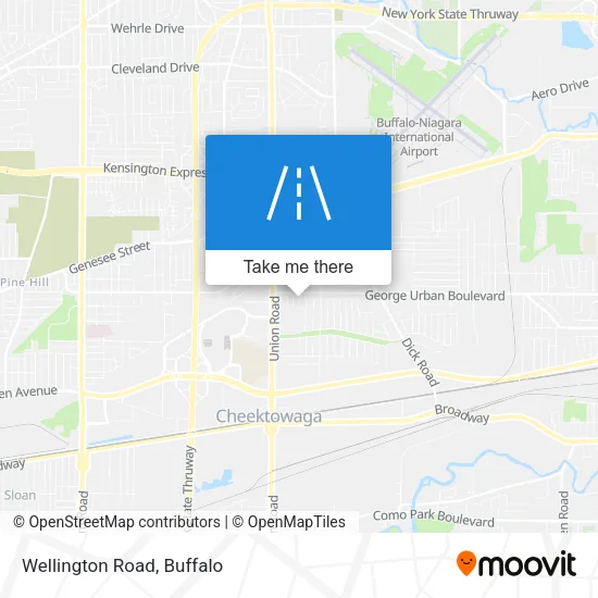 Wellington Road map