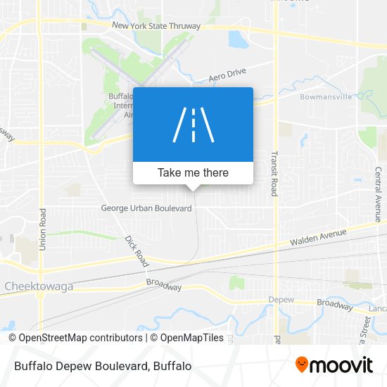 Buffalo Depew Boulevard map