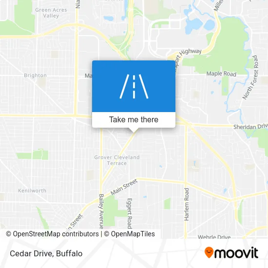 Cedar Drive map