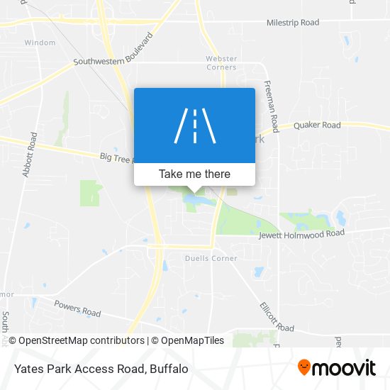 Yates Park Access Road map