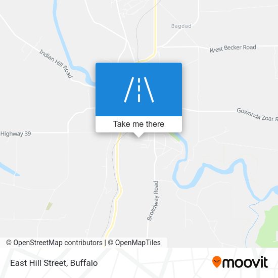 East Hill Street map