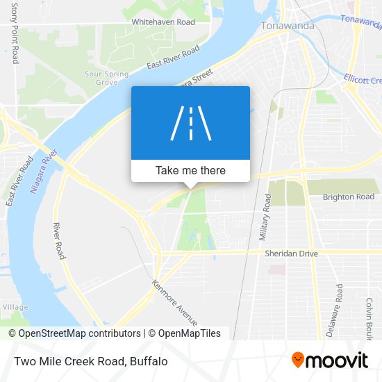 Two Mile Creek Road map