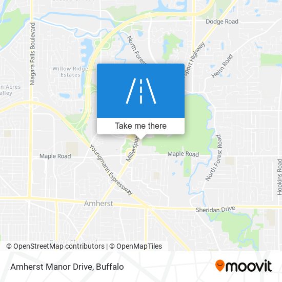 Amherst Manor Drive map