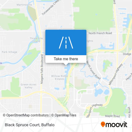 Mapa de Black Spruce Court