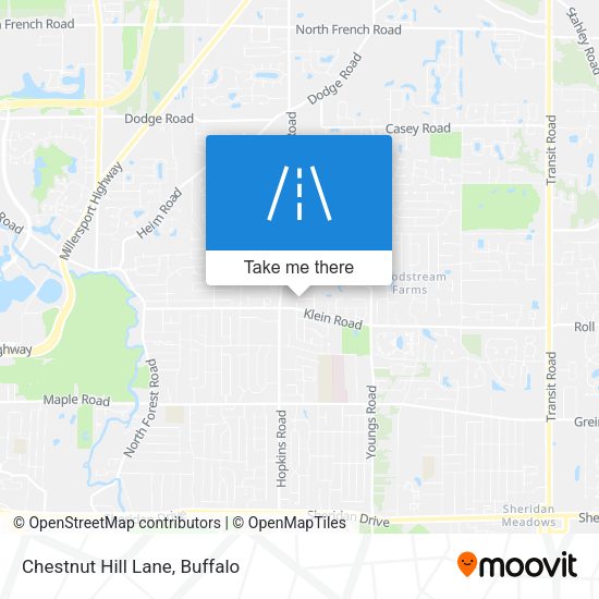 Chestnut Hill Lane map