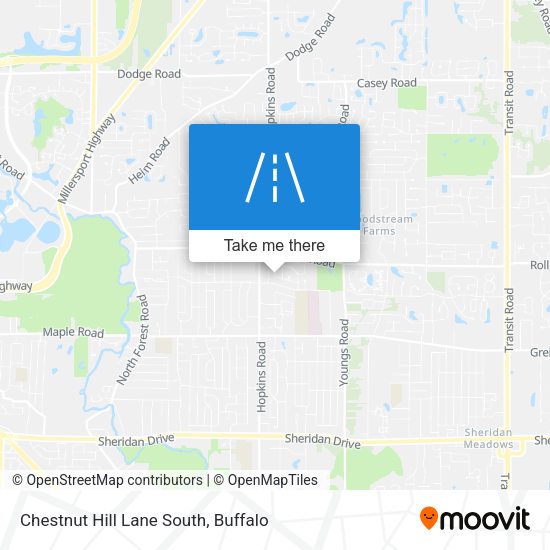 Chestnut Hill Lane South map