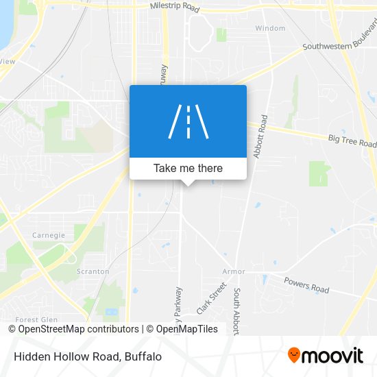 Hidden Hollow Road map