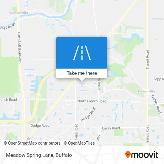 Meadow Spring Lane map