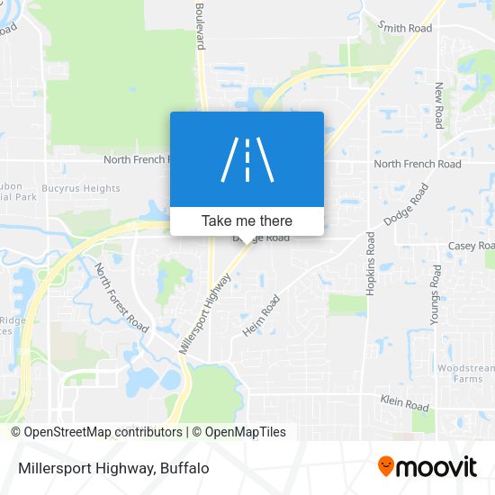 Millersport Highway map