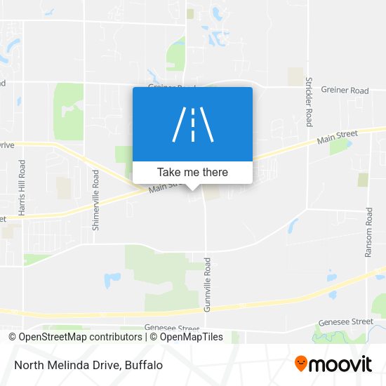 North Melinda Drive map