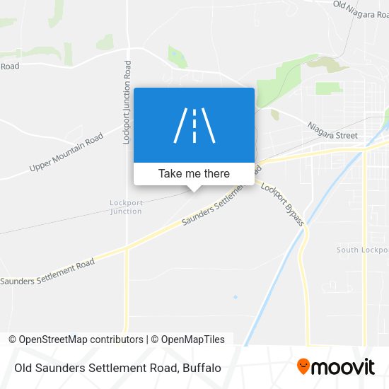 Old Saunders Settlement Road map