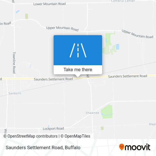 Saunders Settlement Road map